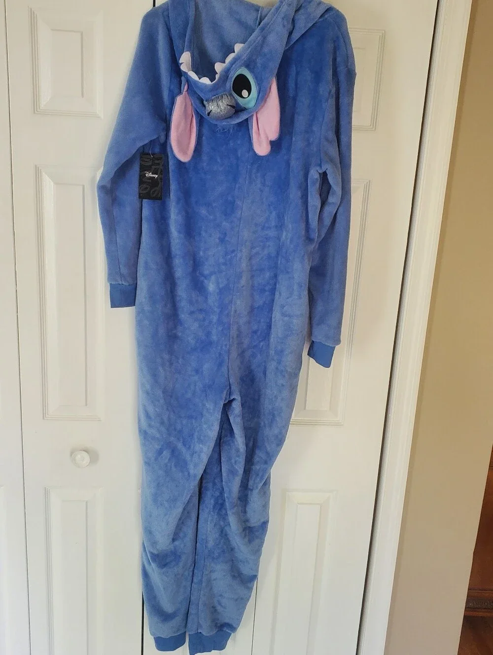Disney Blue Plush Hooded Onesie with Light Blue Chest - Picture 2 of 4